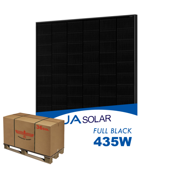 Palettenabnahme Ja Solar 435W Solarmodul Full Black Glas Glas Bifazial JAM54D41