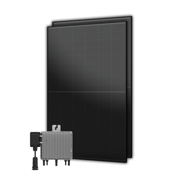 Balkonkraftwerk 930Wp 2x AIKO 465W Full Black + 800W Deye Wechselrichter