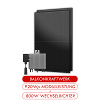 Balkonkraftwerk 920Wp 2x AIKO 460W Full Black + 800W Deye...