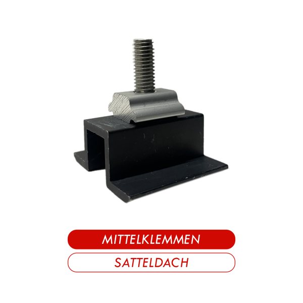 Mittelklemmen Schwarz