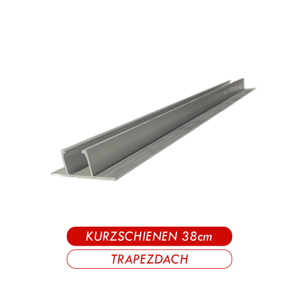 Kurzschiene 38cm Trapezdach Montageschiene