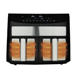 Cuisine 7L Heißluftfritteuse Doppelkammer Digital Fritteuse Touch Display