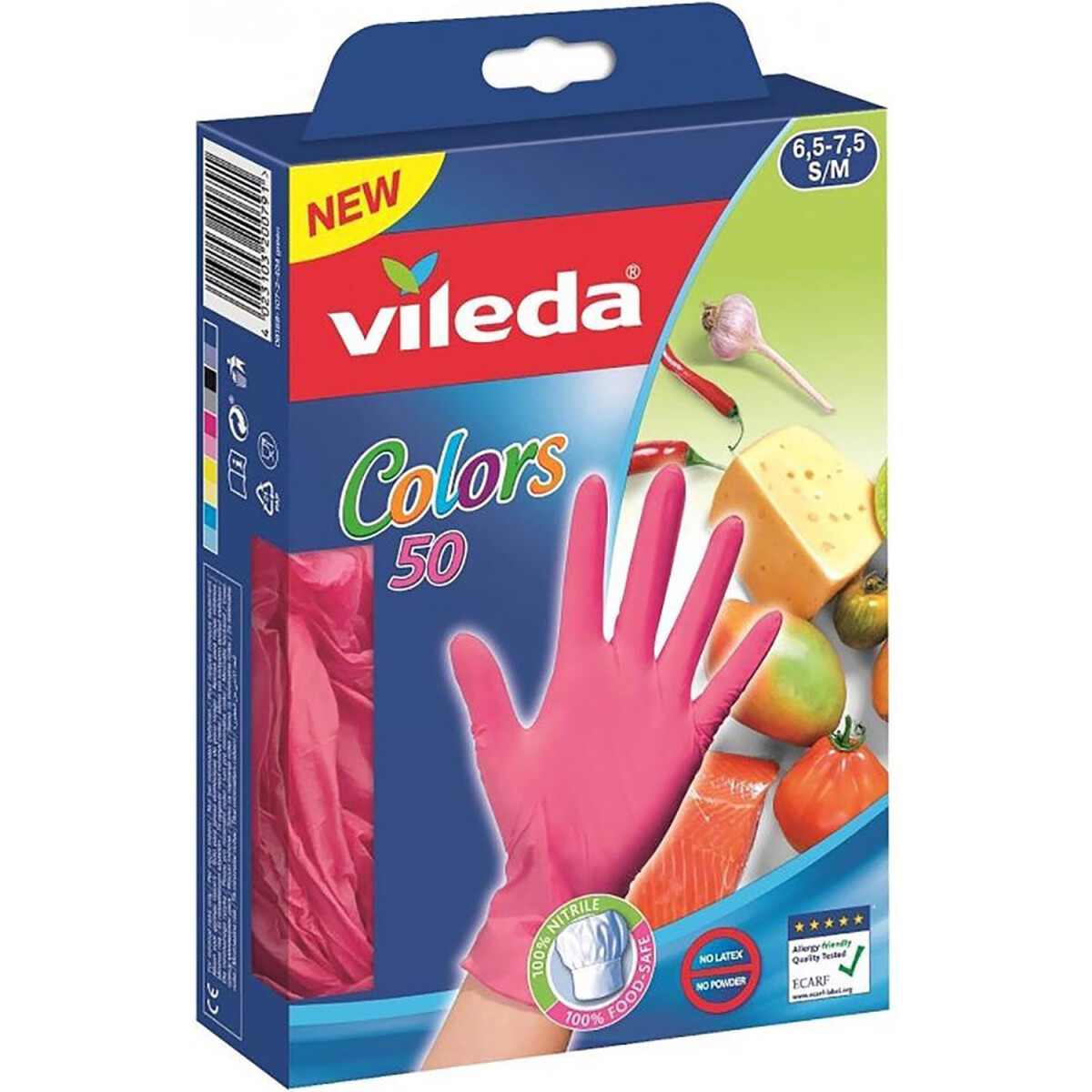 100x Vileda Handschuhe multisenten S/M pink Arbeitshandschuhe Schutzh, 4,90
