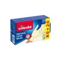 Vileda Einweghandschuhe Natural Latex 80+20 S/M Einmalhandsc