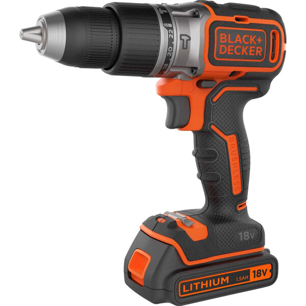 Black+Decker 18 V Akku-Schlagbohrschrauber BL188K inkl. 1,5 Ah Akku mit Koffer