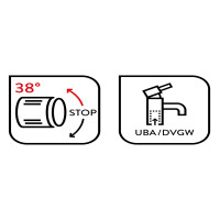 baliv Thermostat-Duscharmatur DU-2050 Weißglas-Chrom Badezimmerarmatur