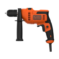 Black+Decker 500 W Schlagbohrmaschine inkl. Tiefenanschlag mit Koffer BEH200K