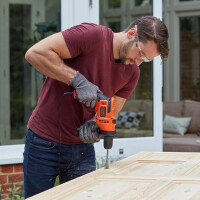 Black+Decker 500 W Schlagbohrmaschine inkl. Tiefenanschlag mit Koffer BEH200K