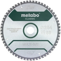 Metabo Kreissägeblätt Multi Cut Classic 254 x...