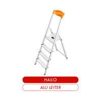 Hailo Alu-Haushaltsleiter Leiter 4-stufig