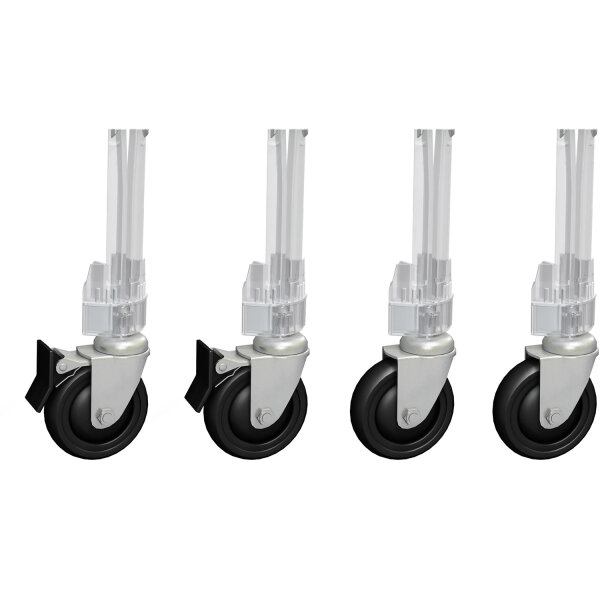 Eurobox-System Einsteckrollen-Set Outdoor Anthrazit 4 Stück