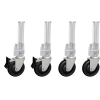 Eurobox-System Einsteckrollen-Set Outdoor Anthrazit 4 Stück