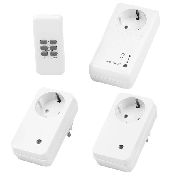Smartwares 3-er Set Wifi Funksteckdose Weiß