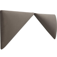 Wandkissen Dreieck 15 cm x 30 cm Dunkelgrau Samt