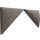 Wandkissen Dreieck 15 cm x 30 cm Dunkelgrau Samt