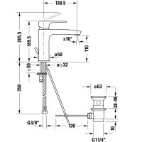 DURAVIT B.1 Einhebel Wasserhahn Waschtischmischer M Einhandmischer Mischbatterie