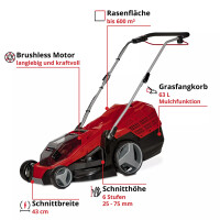 Einhell Akku Rasenmäher GE-CM 36/43 Li M Solo gebraucht (ohne Fangkorb)