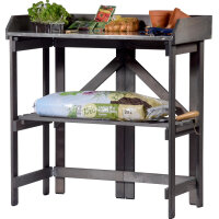 Dobar Klappbarer Pflanztisch Blumentisch 85 x 44 x 89 cm Anthrazit