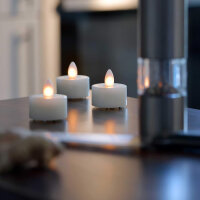 Sompex Shine LED Teelicht 4er Set Fernbedienung Multi LED Echtwachs