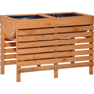Dobar Doppel Hochbeet 71 cm x 100 cm x 50 cm Bernstein FSC®