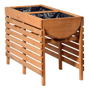 Dobar Doppel Hochbeet 71 cm x 100 cm x 50 cm Bernstein FSC®