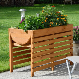 Dobar Doppel Hochbeet 71 cm x 100 cm x 50 cm Bernstein FSC®