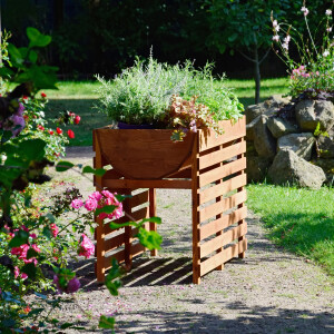 Dobar Doppel Hochbeet 71 cm x 100 cm x 50 cm Bernstein FSC®