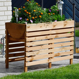 Dobar Doppel Hochbeet 71 cm x 100 cm x 50 cm Bernstein FSC®