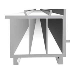 Teraglass Fensterbankanschlußprofil 48,5 mm x 40 mm x 1000 mm Weiß