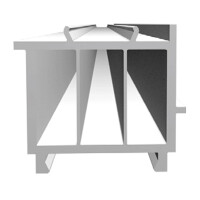 Teraglass Fensterbankanschlußprofil 48,5 mm x 40 mm x 1000 mm Weiß
