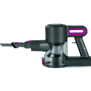 CLEANmaxx Akku-Hand- & Bodenstaubsauger 3-Fach-Filter System Anthrazit/Pink