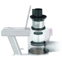 CLEANmaxx Akku-Hand- & Bodenstaubsauger 3-Fach-Filter System Anthrazit/Pink