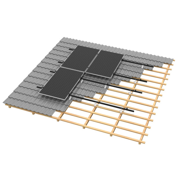 Clenergy PV EZ-Rack Montagesystem für Schrägdach 10-40 Komplettset inkl. Zubehör Set
