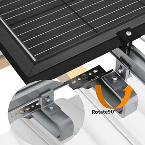 Clenergy PV EZ-Rack Montagesystem für Schrägdach 10-40 Komplettset inkl. Zubehör Set