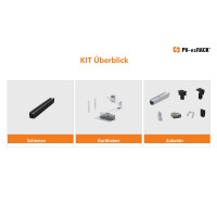 Clenergy PV EZ-Rack Montagesystem für Schrägdach 10-40 Komplettset inkl. Zubehör Set