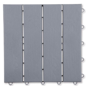 MAXXMEE Terassenplatten Stecksystem Kunststoff Holz-Optik 12er Set 30x30 cm