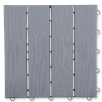 MAXXMEE Terassenplatten Stecksystem Kunststoff Holz-Optik 12er Set 30x30 cm