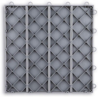 MAXXMEE Terassenplatten Stecksystem Kunststoff Holz-Optik 12er Set 30x30 cm