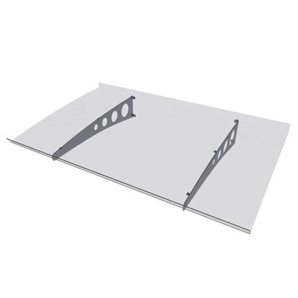 Gutta Pultvordach Pico Top 140 Verzinkt/Klar 140 cm x 90 cm x 6 cm