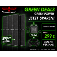 Balkonkraftwerk 890Wp 2x Trina Solar 445