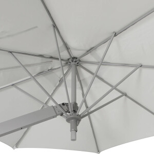 Ampelschirm Sonnenschirm Grau-Silber mit Dreh- & Neigungsfunktion Ø 245 cm