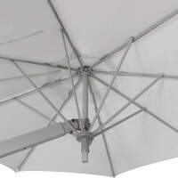 Ampelschirm Sonnenschirm Grau-Silber mit Dreh- & Neigungsfunktion Ø 245 cm