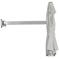 Wand Ampelschirm Sonnenschirm Grau-Silber Dreh- & Neigun
