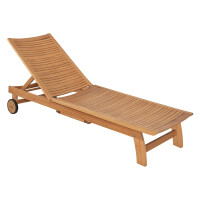 Sonnenliege Gartenliege Liegestuhl Relaxliege klappbar rollbar Holz Chelsea FSC®