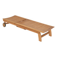 Sonnenliege Gartenliege Liegestuhl Relaxliege klappbar rollbar Holz Chelsea FSC®