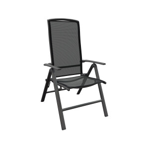 Sitzgruppe Sitzgarnitur Lounge-Set Vigo Harris 3-tlg. Aluminium Grau-Schwarz