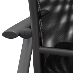 Sitzgruppe Sitzgarnitur Lounge-Set Vigo Harris 3-tlg. Aluminium Grau-Schwarz