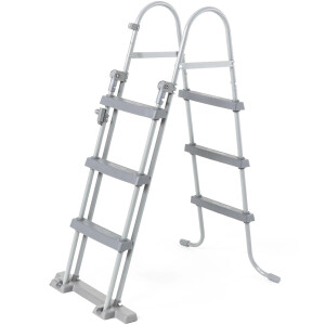 Bestway Fast Set Aufstellpool-Set Komplettset Ø 457 x 107 cm Rund Schiefergrau