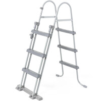 Bestway Fast Set Aufstellpool-Set Komplettset Ø 457 x 107 cm Rund Schiefergrau