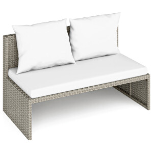 Lounge-Set Sitzgruppe Terrassenmöbel-Set Bostonia 4-tlg. Polyrattan Hellbraun